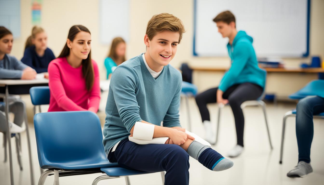 can my child go to school with a sprained ankle?