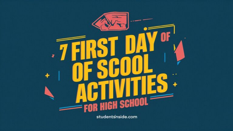 7 First Day of School Activities for High School