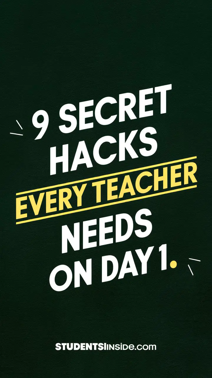 9 Secret Hacks Every Teacher NEEDS on Day 1